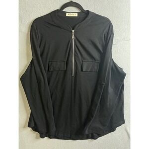 Moyabo Top Women's‎ 2XL Long Sleeve Shirt Zipper Roll Tab Casual
